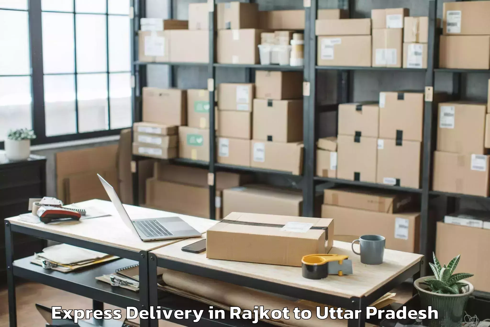 Leading Rajkot to Abhilashi University Bareilly Express Delivery Provider